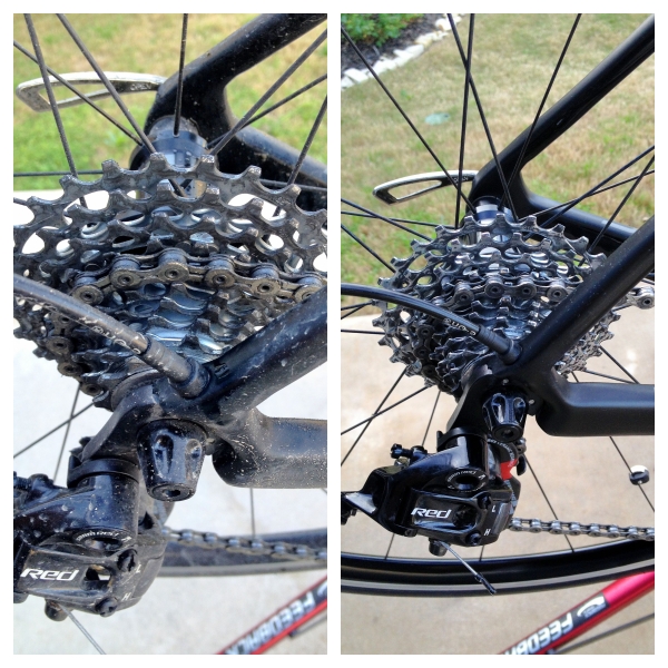 Even a quickly cleaned drivetrain can improve performance.